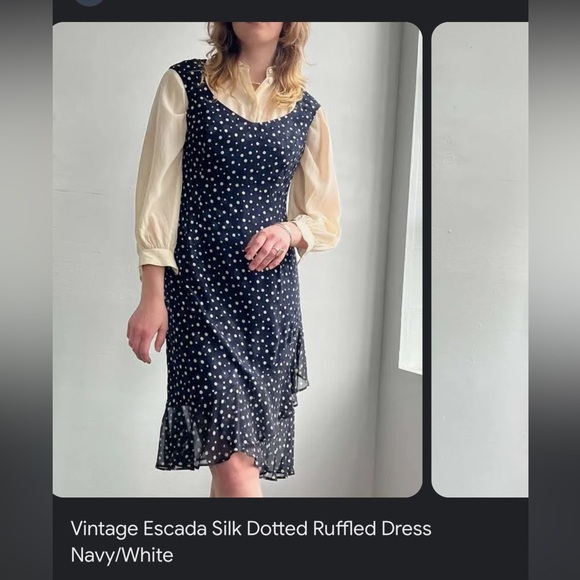 VINTAGE ESCADA SILK MINI DRESS - Picture 5 of 5